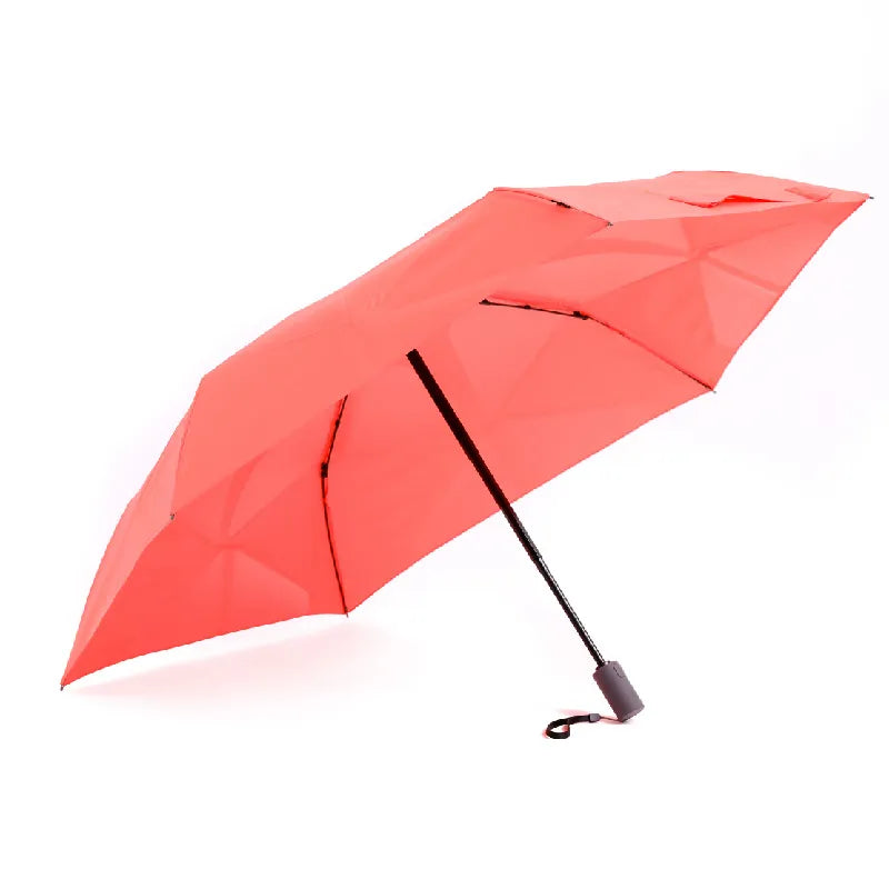 【AUTO】ワンクリック自動開閉　3秒で折りたためる　形状記憶　晴雨兼用　UNISEX　ナノ超撥水加工